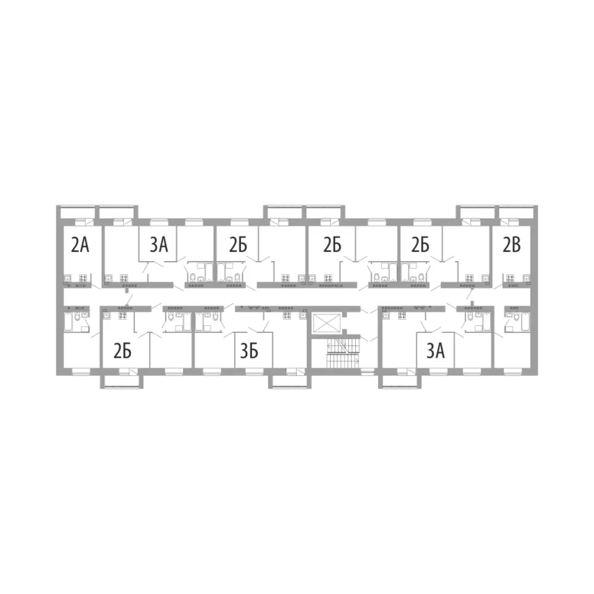 Купить 2-комнатную квартиру (2В) ЖК Восьмое небо г. Кукмор жилой дом №1